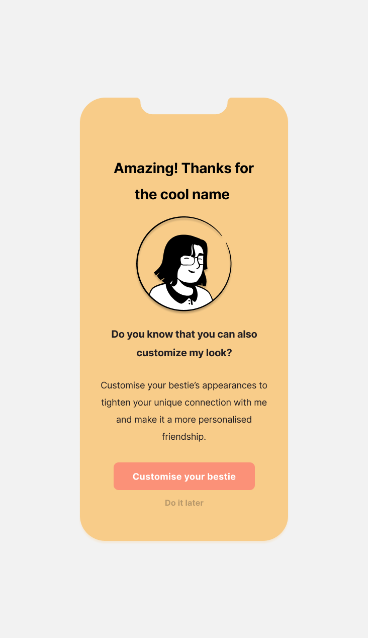 Personalising the AI Bestie in the HopStair app