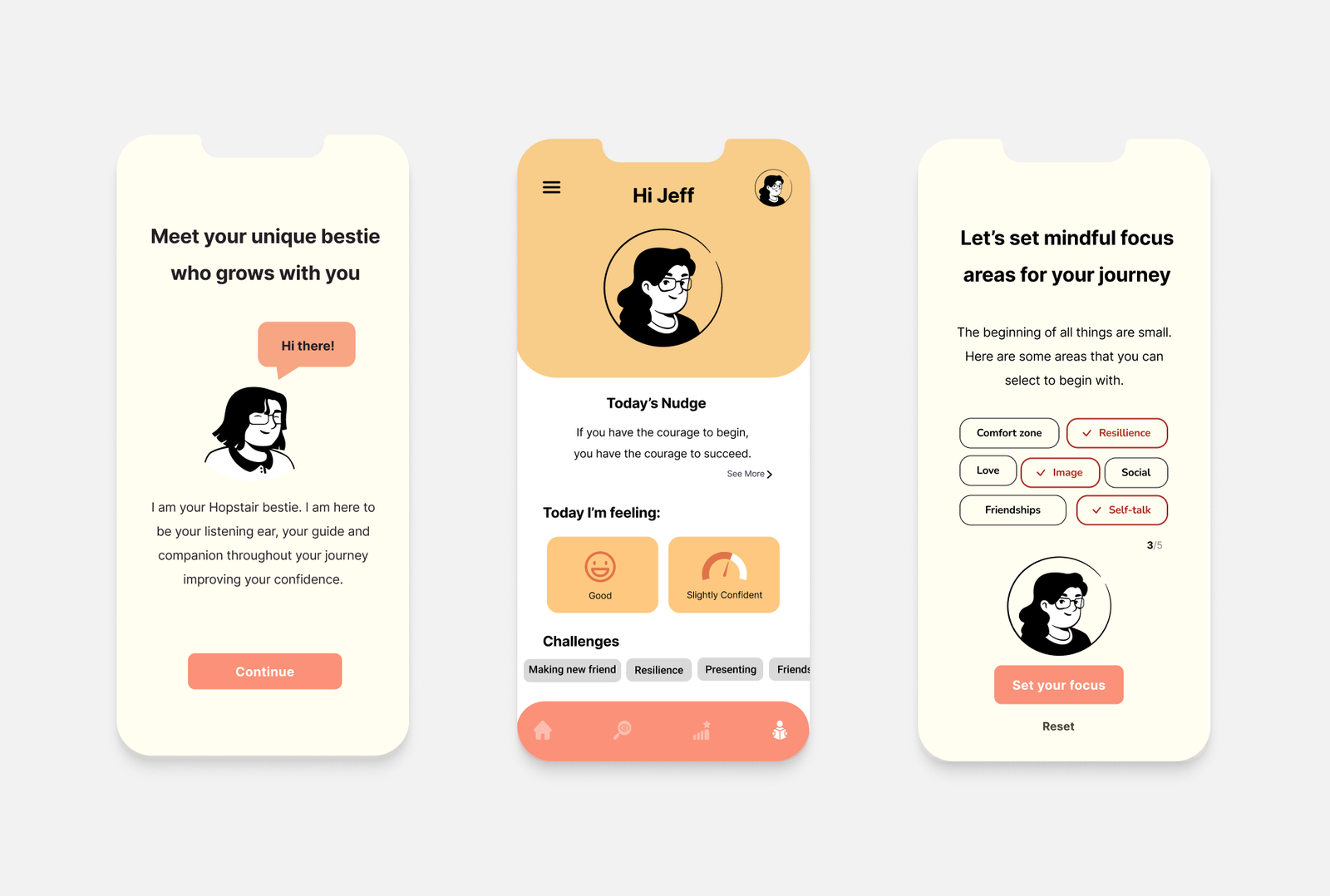 HopStair app screens
