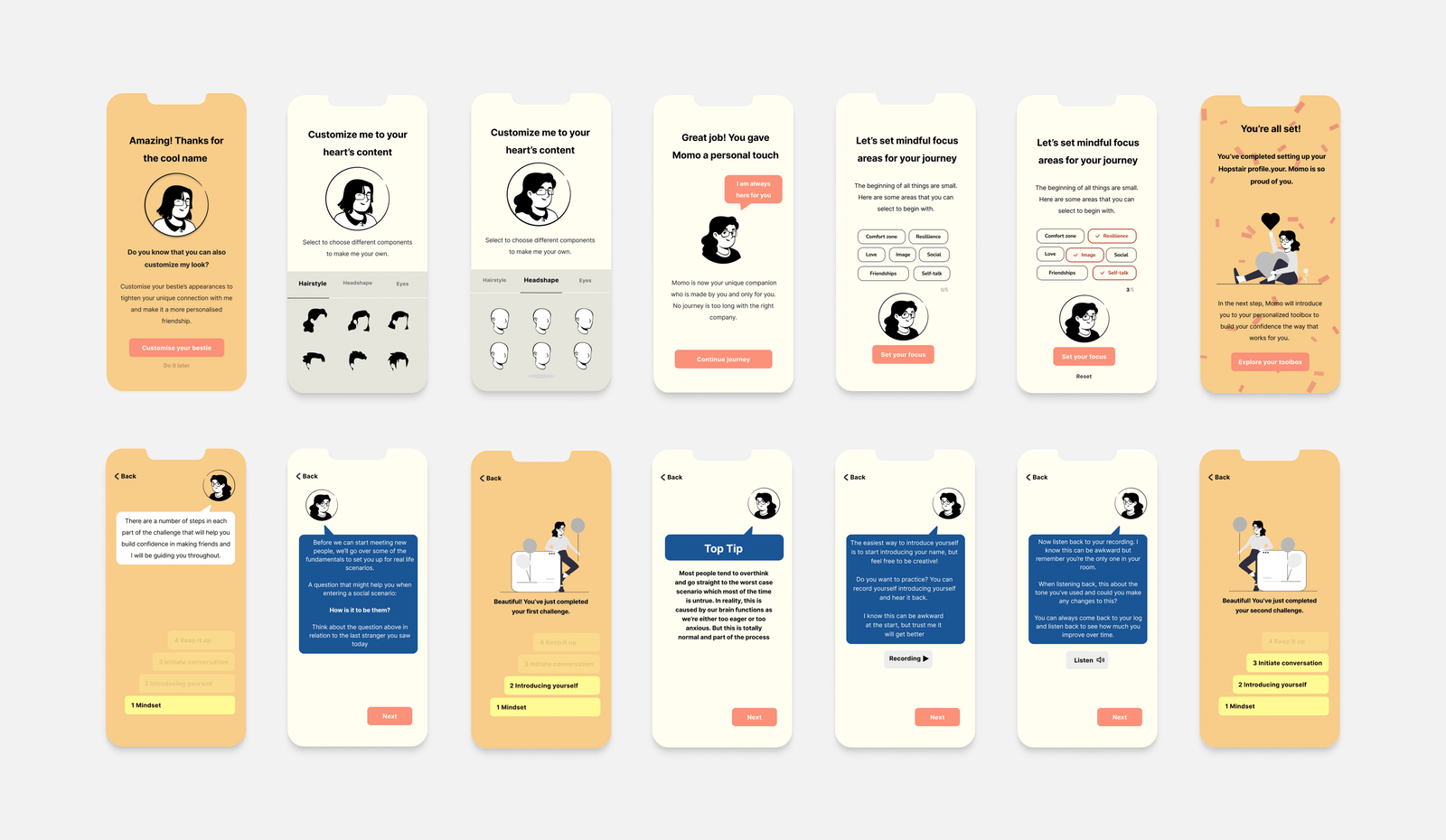 HopStair final prototype screens